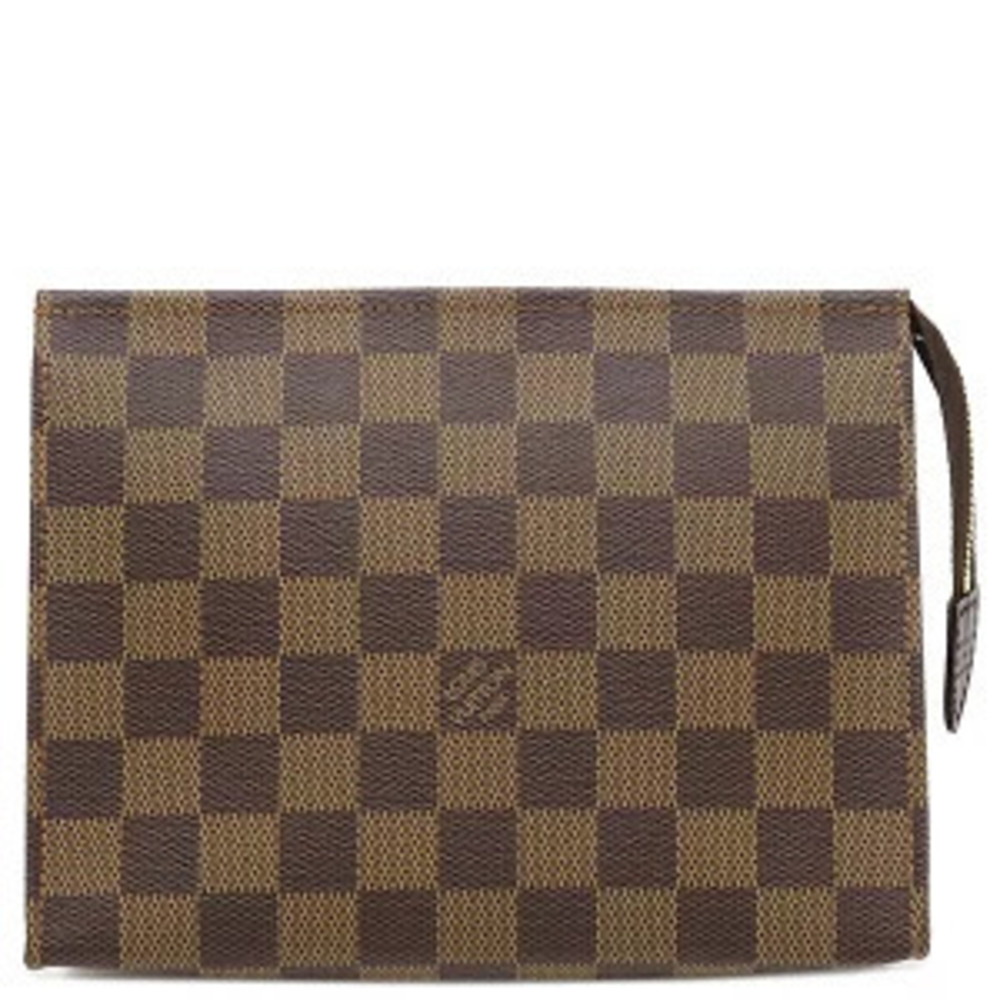 Louis Vuitton Pouch Clutch Toilette Damier Canvas Ebene Brown